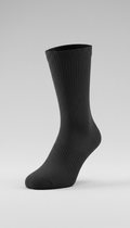 Black antibacterial mid-calf sock
