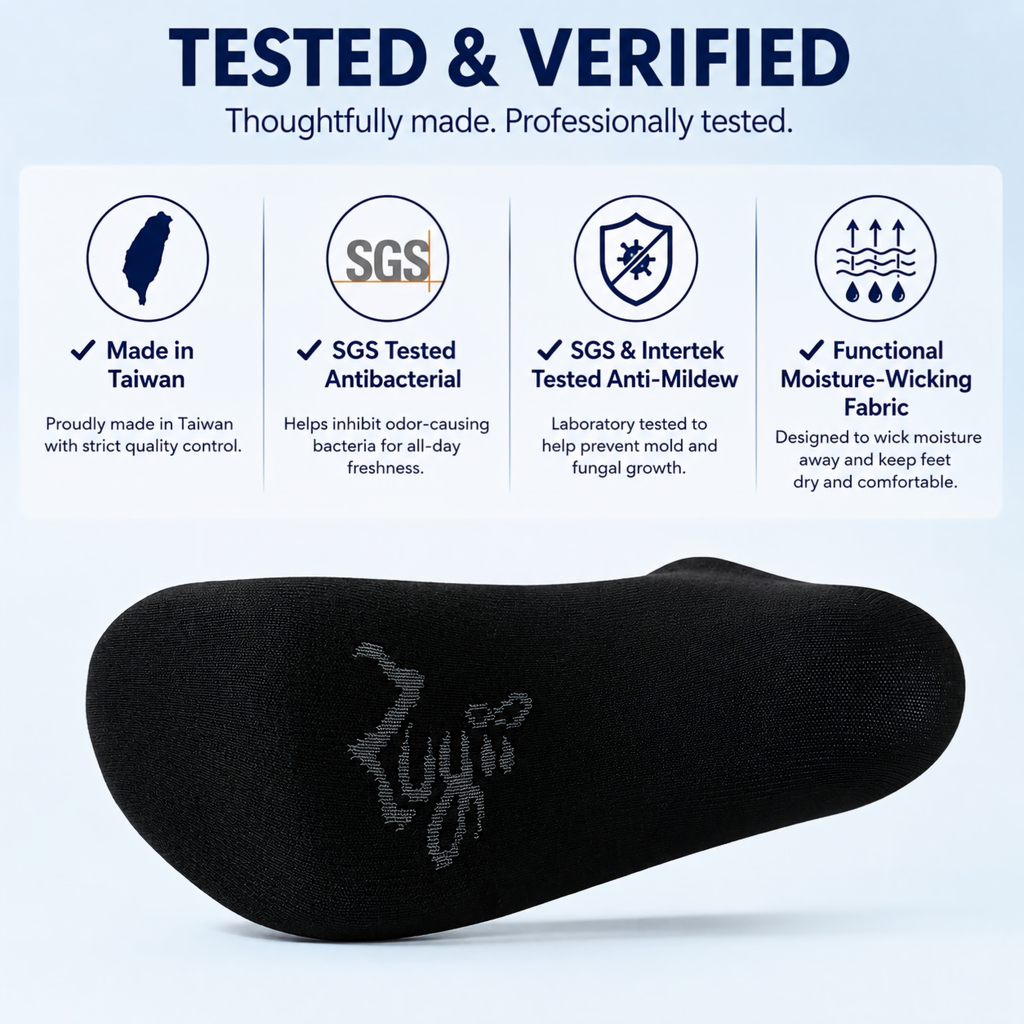 5-Pack Cotton-Rich Low-Cut Socks – Antibacterial, Anti-Mildew & Odor Control