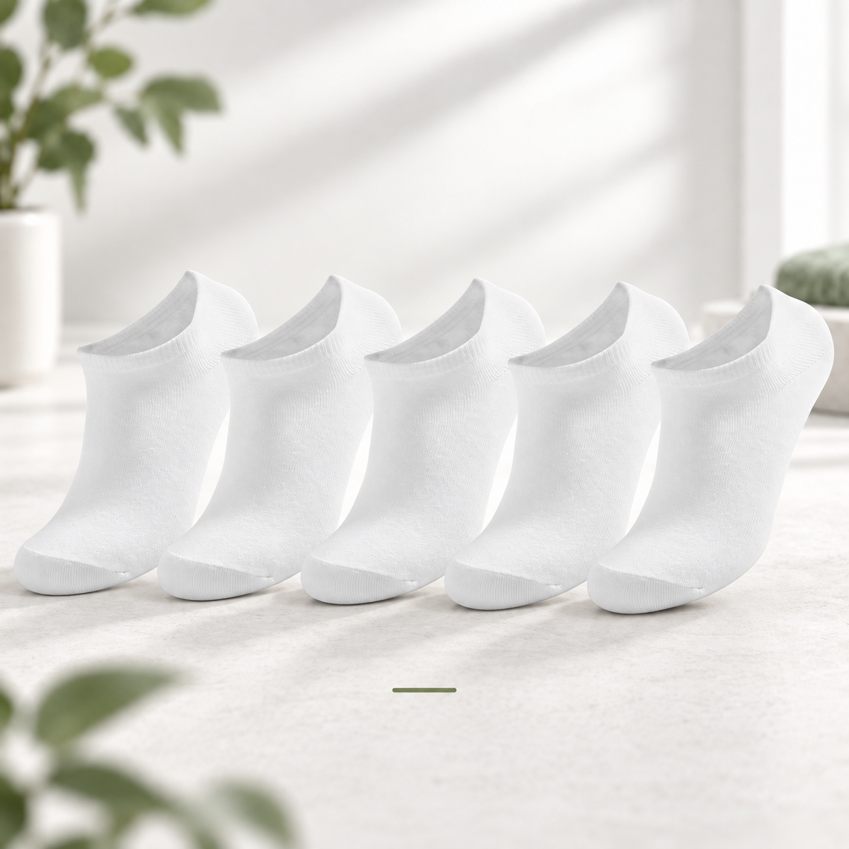 5-Pack Cotton-Rich Low-Cut Socks (Antibacterial, Anti-Mildew & Odor Control)